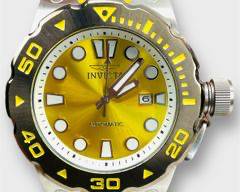 Invicta Pro Diver Exclusive Yellow Sunburst Automatic Divers Watch Model No. 23503
