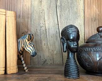 The bookends and ebony head are sold.