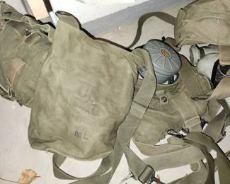 Assorted military gas masks