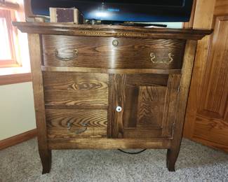 Antique oak washstand