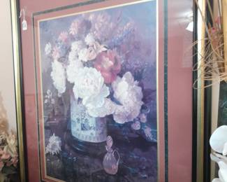 Large floral artwork-35x38