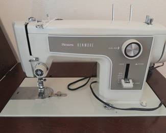 White Sears Kenmore sewing machine