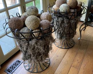 Large Pair of Iron Urns