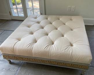 Leather Upholstered Ottoman