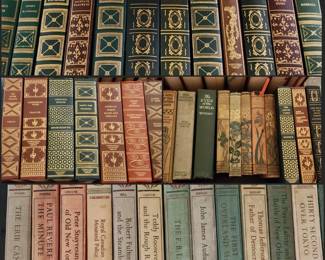 Large collection of antique books.