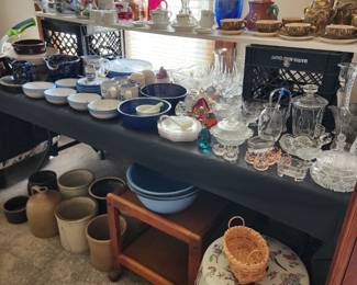 So many wonderful glass and pottery treasures!