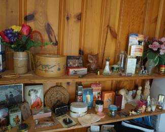 Avon bottles, decor