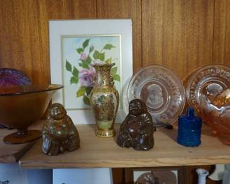 statues, Carnival Glass