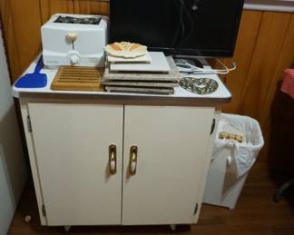 cabinet. toaster. 