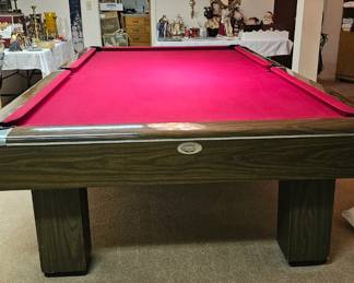 SNOOKER TABLE  includes Pool Sticks, Snooker and Pool Balls, Rack that hold the sticks and table cover