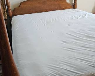 KLING FURNITURE- Queen 4 Poster Bed w/ Serta Queen Mattress-I Series Memory Foam- Cool Tech & Mattress Protector. Also has Matching. High Boy Dresser, Low Boy Dresser and Night Stand .  Mirror is Michaels