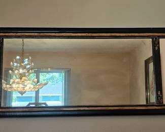 Antique Art Deco Etched Mirror
