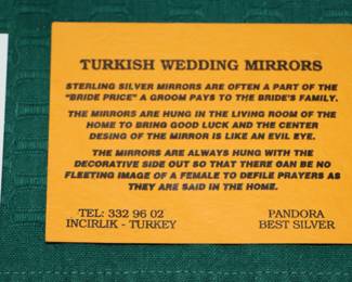 Sterling SilverTurkish Wedding Mirrors 