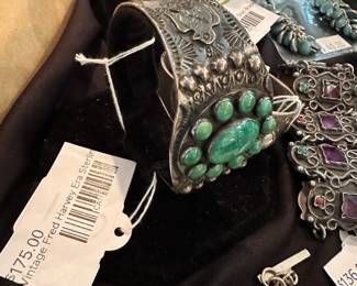 Vintage Fred Harvey Era Sterling Cuff Bracelet