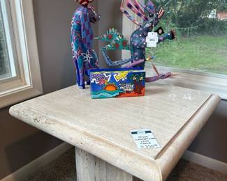 Stone International Cocktail Table & Lamp Table, Porfirio Sosa Gutierrez Animal, Pepe Santiago Totem Animal