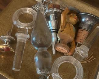 Lots of barware and bar glasses.