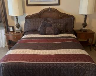 full bed including headboard, rails and mattresses. Eligible for presale