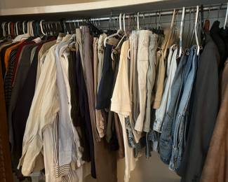 Lots of men's clothing