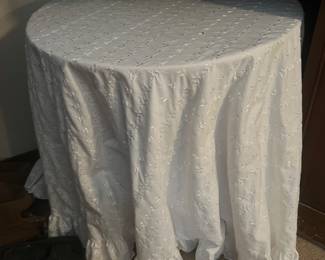 table and tablecloth