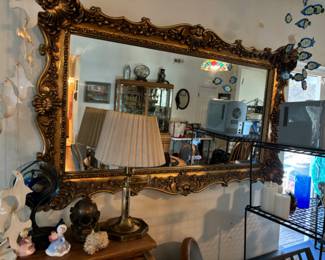 large framed mirror