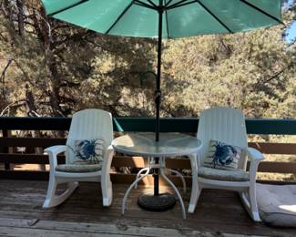 patio rockers patio table & umbrella