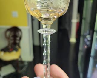 Tiffin glass champagne glass