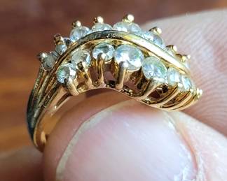 Diamond 14kt gold cocktail ring