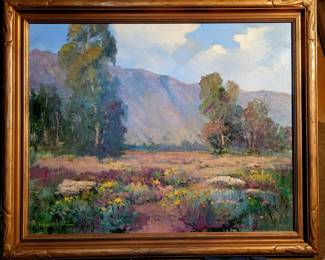 Original large California landscape painting by Felice Hrovat