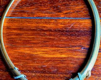 Omega necklace with 18kt white gold and diamonds by Carlo Weingrill