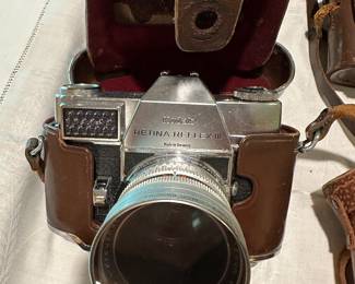 Many vintage cameras and equipment
