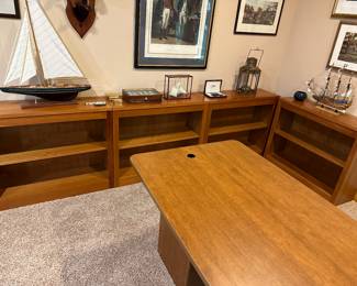 Bookshelves and office furniture
