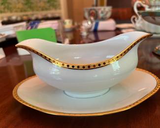 Tiffany and Company gravy bowl gold rim