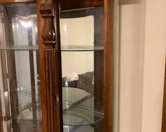 Glass and Wood Curio Cabinet