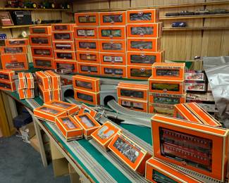 Huge Lionel Train and Electric Train Collection. Most trains are new in box. 