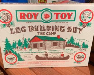 Unopened Vintage Log Building Toy Set