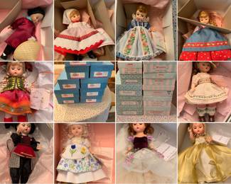 Hundreds of collectible dolls including Barbie, Madame Alexander, Cabbage Patch, Marie Osmond and more! All in pristine condition. 