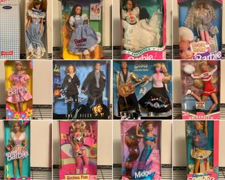 Hundreds of collectible dolls including Barbie, Madame Alexander, Cabbage Patch, Marie Osmond and more! All in pristine condition. 