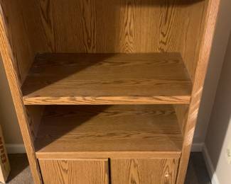 Wood Bookshelf w/ Drawer Storage Underneath