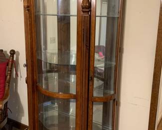 Glass and Wood Currio Cabinet