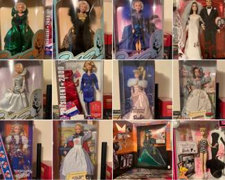 Hundreds of collectible dolls including Barbie, Madame Alexander, Cabbage Patch, Marie Osmond and more! All in pristine condition. 