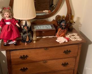 Antique wood dresser