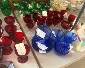 Cobalt and ruby glass 