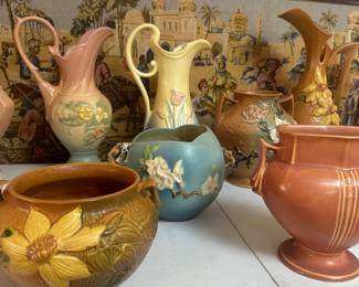 Roseviller, hull, weller pottery
