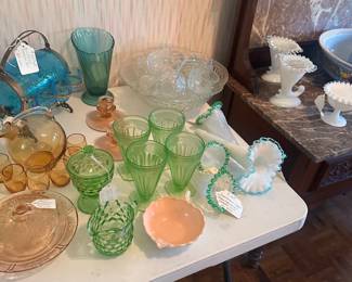 Fenton glass and other depression glass