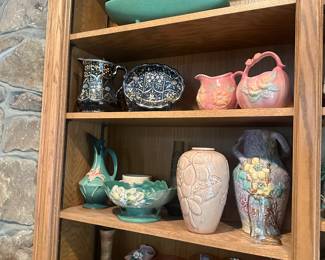 Roseviller, hull, weller pottery