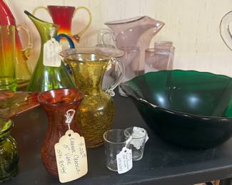 Blenko crackle glass