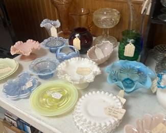 Fenton and other art glass