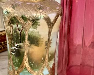 Hand Painted Nippon vase
