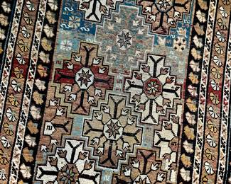 Hand Woven Caucasian Rug Approx 3 x 5