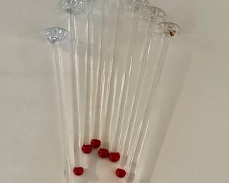 Vintage glass muddlers